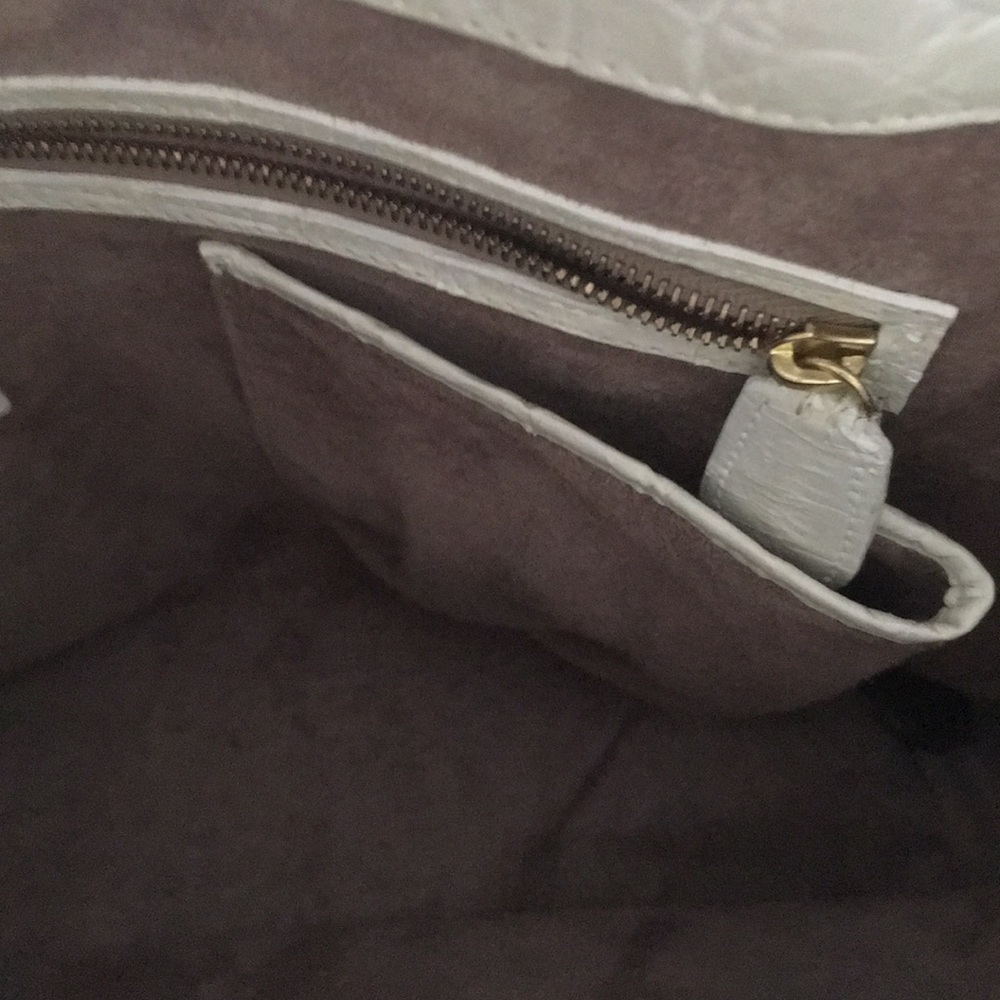 Nancy Gonzalez white crocodile and rattan bag - Picture 4 of 7